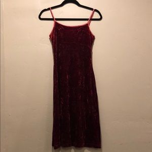 Betsey Johnson Small Maroon Crushed Velvet Dress